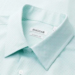 Haggar Smart Wash Mens Classic Fit Easy Care Long Sleeve Dress Shirt