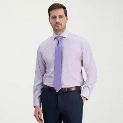 Haggar Smart Wash Mens Classic Fit Easy Care Long Sleeve Dress Shirt