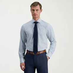 Haggar Smart Wash Mens Slim Fit Easy Care Long Sleeve Dress Shirt