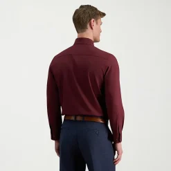 Haggar Smart Wash Mens Slim Fit Easy Care Long Sleeve Dress Shirt