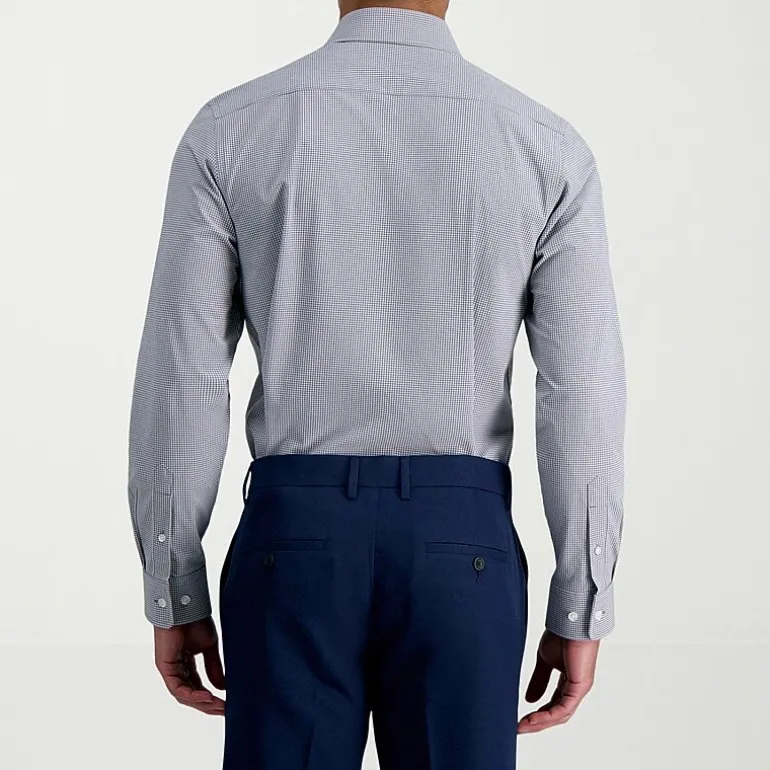 Haggar Smart Wash Mens Slim Fit Easy Care Long Sleeve Dress Shirt