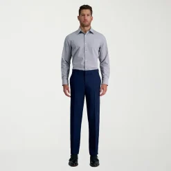 Haggar Smart Wash Mens Slim Fit Easy Care Long Sleeve Dress Shirt