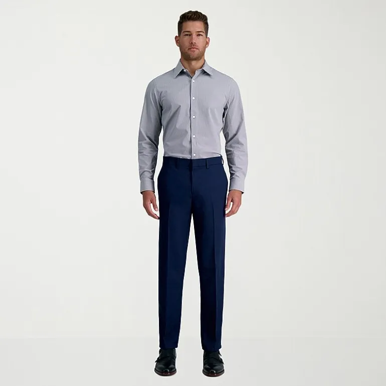 Haggar Smart Wash Mens Slim Fit Easy Care Long Sleeve Dress Shirt