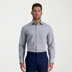 Haggar Smart Wash Mens Slim Fit Easy Care Long Sleeve Dress Shirt