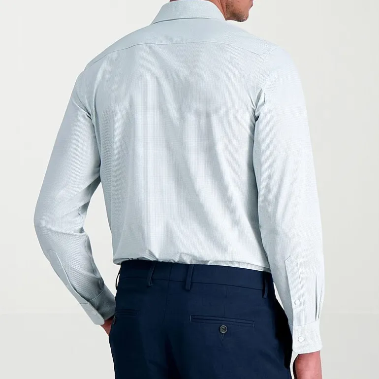 Haggar Smart Wash Mens Slim Fit Easy Care Long Sleeve Dress Shirt