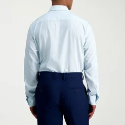 Haggar Smart Wash Mens Slim Fit Easy Care Long Sleeve Dress Shirt