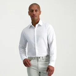 Haggar Smart Wash Mens Slim Fit Easy Care Long Sleeve Dress Shirt