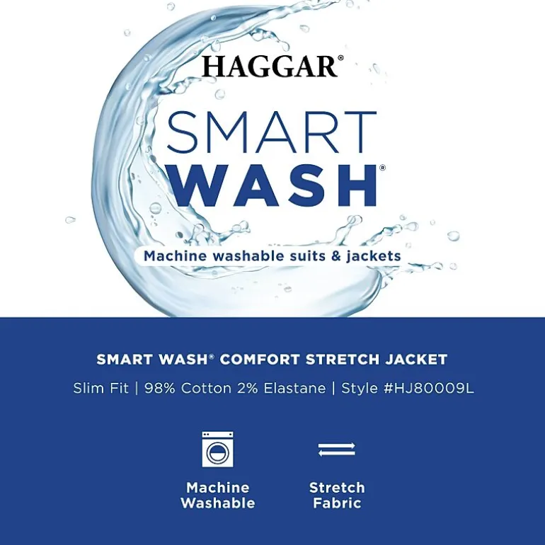 Haggar Smart Wash Mens Stretch Fabric Slim Fit Blazer