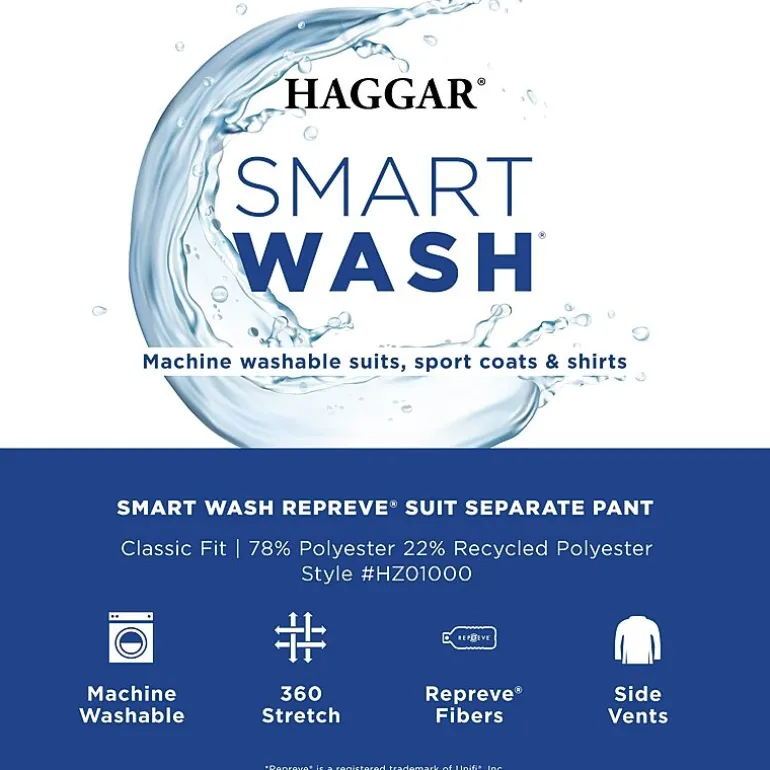 Haggar Smart Wash Premium Mens Stretch Fabric Classic Fit Suit Jacket