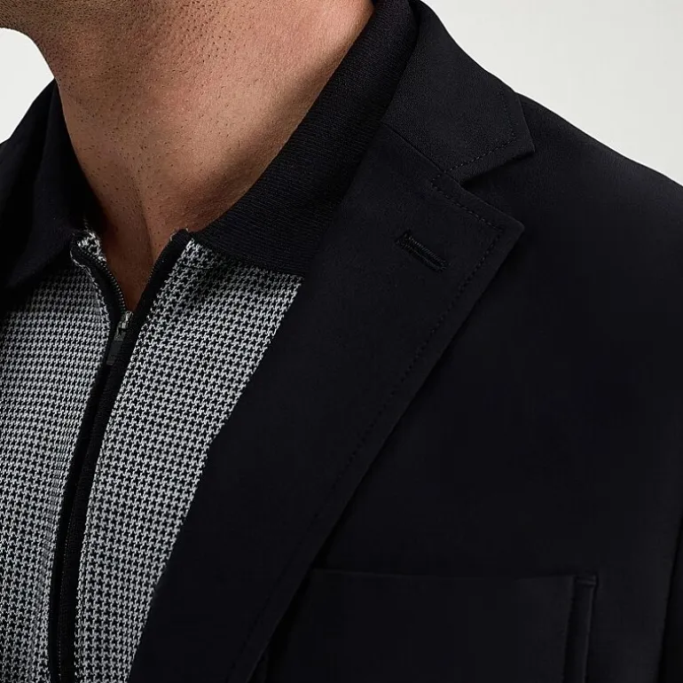 Haggar Smart Wash Tailored Highland Mens Stretch Fabric Modern Fit Blazer
