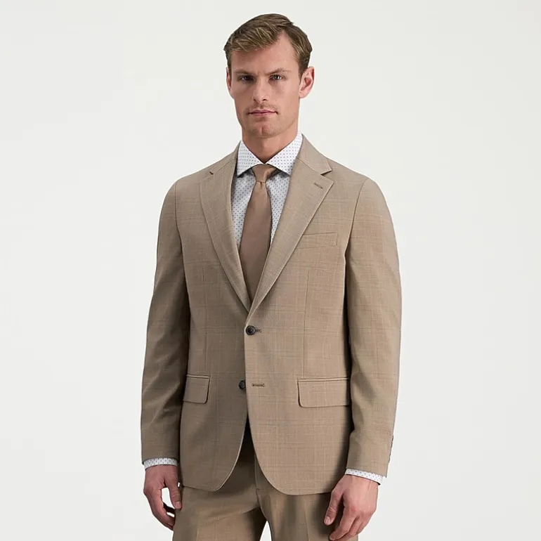 Haggar Smart Wash Tonal Plaid Mens Stretch Fabric Slim Fit Suit Separates