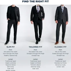 Haggar Smart Wash Tonal Plaid Mens Stretch Fabric Slim Fit Suit Separates