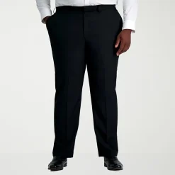Haggar Smart Wash With Repreve Mens Big and Tall Classic Fit Flat Front Suit Pant