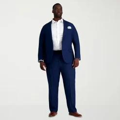 Haggar Smart Wash With Repreve Mens Big and Tall Classic Fit Flat Front Suit Pant