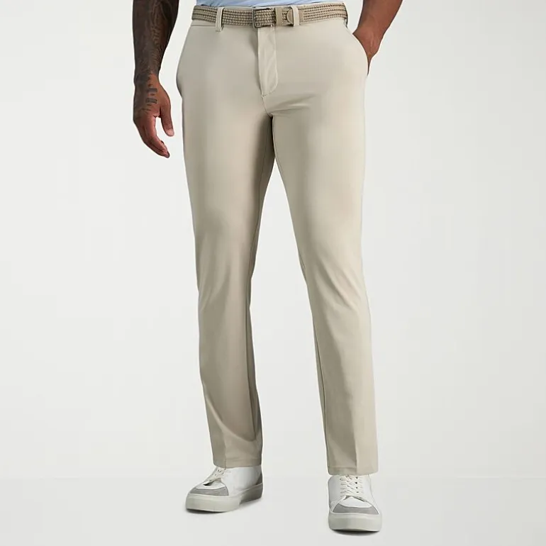 Haggar Sport Mens Athletic Fit Flat Front Pant