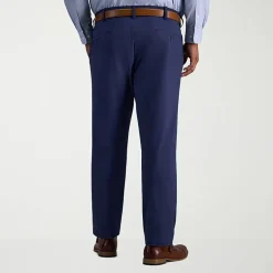 Haggar Sport Travel Performance Mens Straight Fit Big and Tall Flat Front Pant