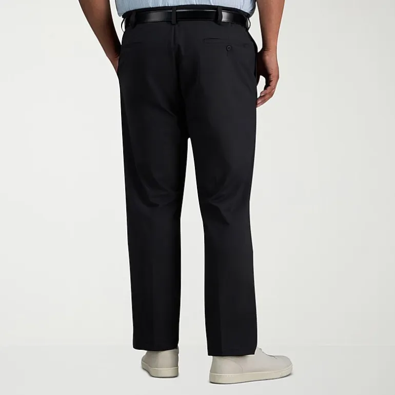 Haggar Sport Travel Performance Mens Straight Fit Big and Tall Flat Front Pant