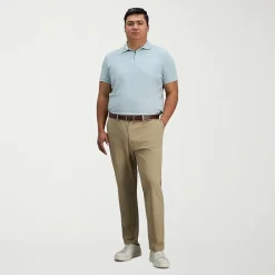 Haggar Sport Travel Performance Mens Straight Fit Big and Tall Flat Front Pant