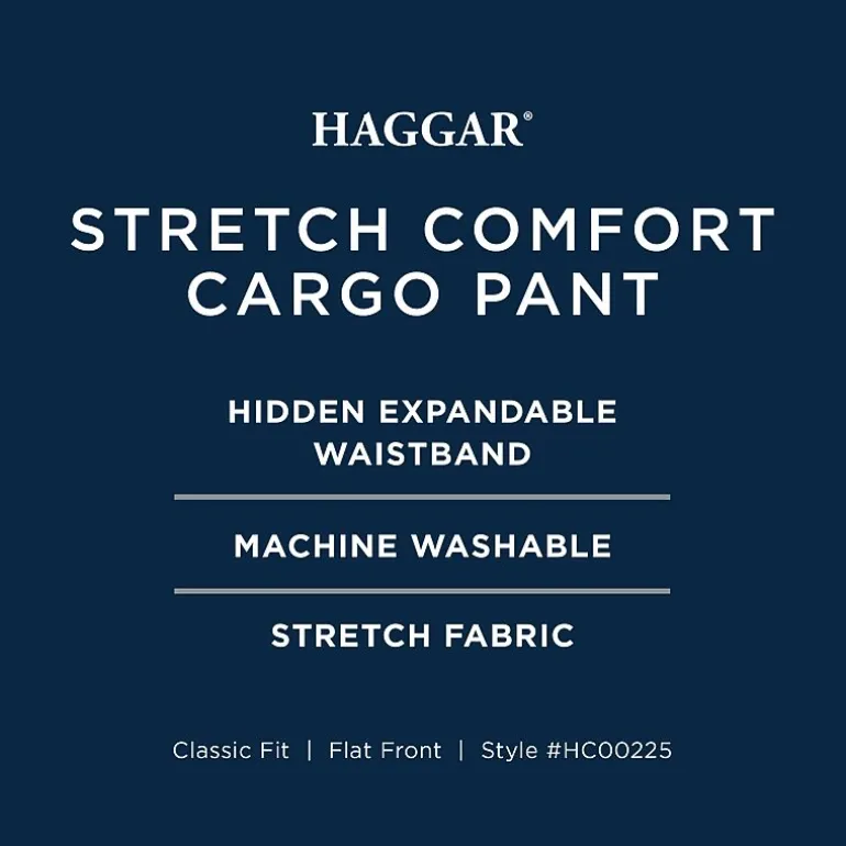 Haggar Stretch Comfort Cargo Mens Stretch Fabric Classic Fit Cargo Pant