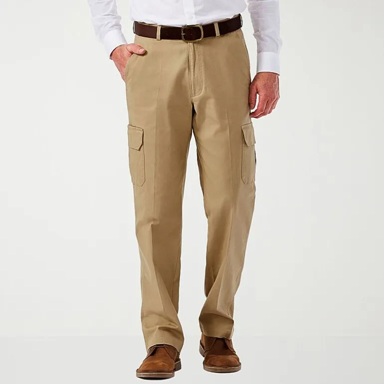 Haggar Stretch Comfort Cargo Mens Stretch Fabric Classic Fit Cargo Pant