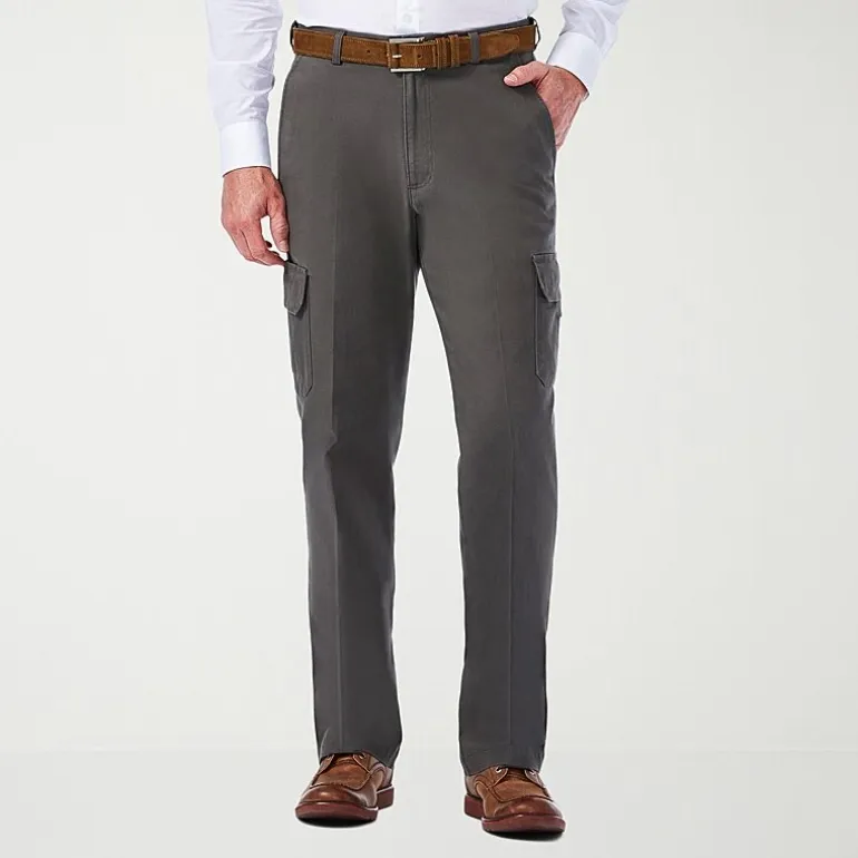 Haggar Stretch Comfort Cargo Mens Stretch Fabric Classic Fit Cargo Pant