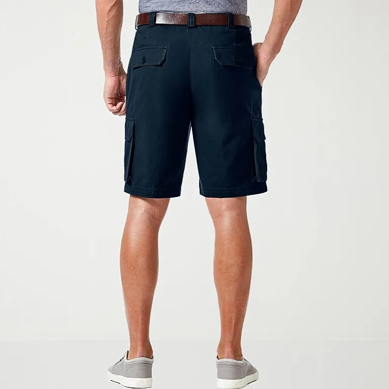 Haggar Stretch Comfort Cargo Stretch Tech Mens 10" Stretch Fabric Cargo Short