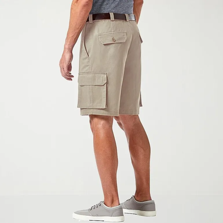 Haggar Stretch Comfort Cargo Stretch Tech Mens 10" Stretch Fabric Cargo Short