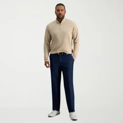 Haggar Stretch Denim Mens Classic Fit Flat Front Pant