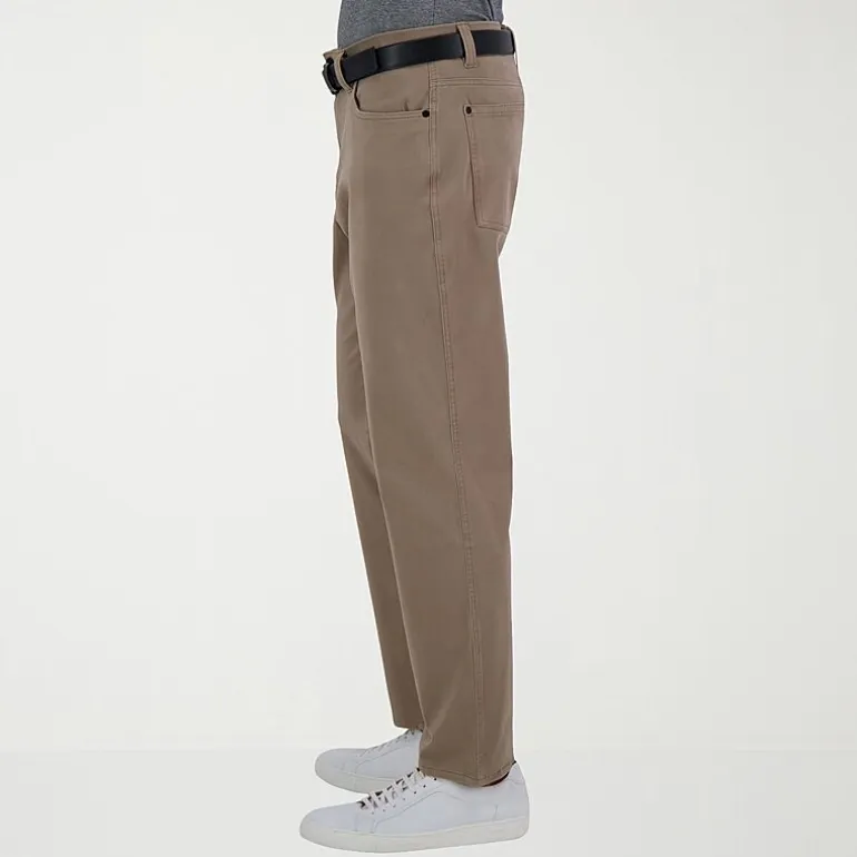 Haggar The Active Series City Flex 5 Pocket Cotton Traveler Mens Comfort Waistband Straight Fit Flat Front Pant