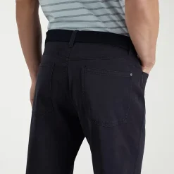 Haggar The Active Series City Flex 5 Pocket Cotton Traveler Mens Comfort Waistband Straight Fit Flat Front Pant
