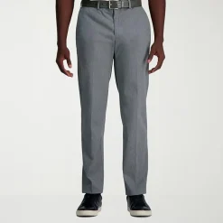 Haggar Wrinkle Free Performance Khaki Mens Comfort Waistband Straight Fit Flat Front Pant