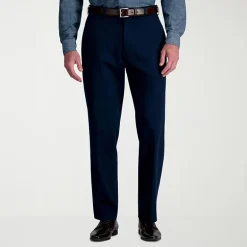 Haggar Wrinkle Free Performance Khaki Mens Classic Fit Flat Front Pant