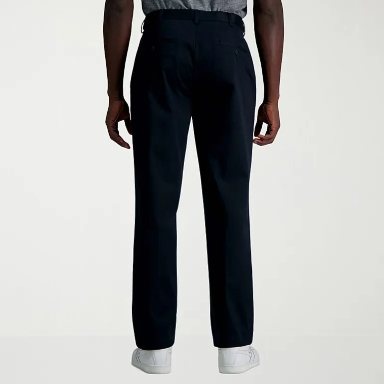Haggar Wrinkle Free Performance Khaki Mens Classic Fit Flat Front Pant