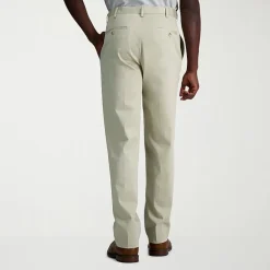 Haggar Wrinkle Free Performance Khaki Mens Classic Fit Flat Front Pant