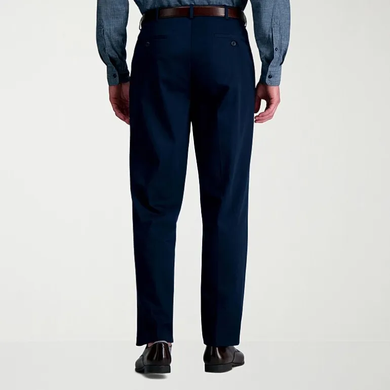 Haggar Wrinkle Free Performance Khaki Mens Classic Fit Flat Front Pant