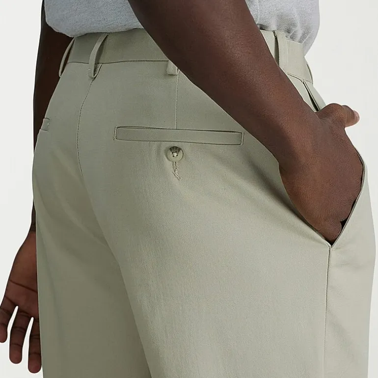 Haggar Wrinkle Free Performance Khaki Mens Classic Fit Flat Front Pant