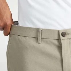 Haggar Wrinkle Free Performance Khaki Mens Comfort Waistband Slim Fit Flat Front Pant