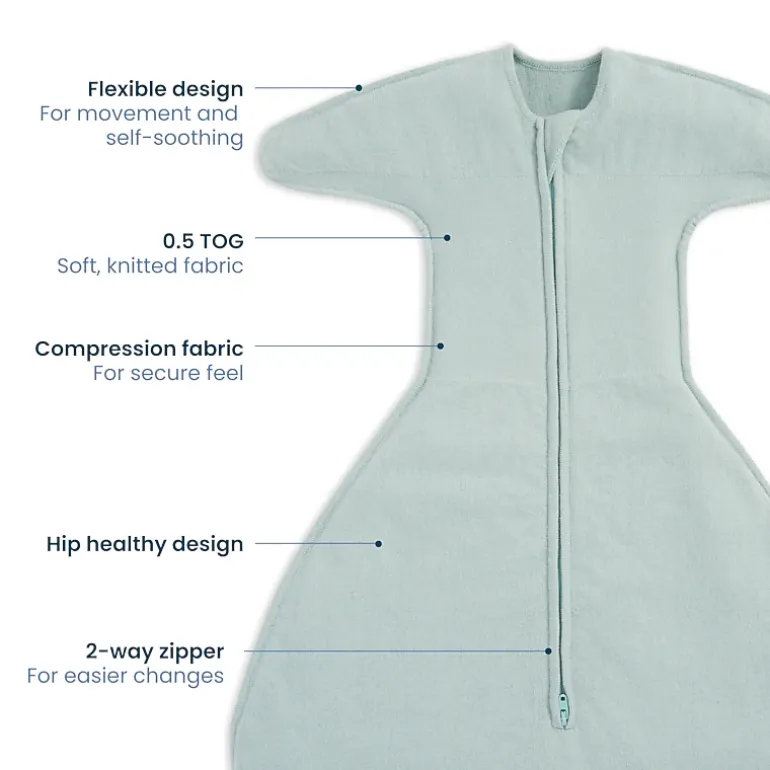 HALO SleepSack SwaddleStretch, Arms Up or Extended Arms, 0 – 3 months, 0.5 TOG