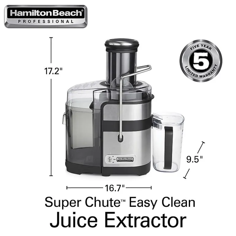 Hamilton Beach Professional Super Chute Easy Clean Juice Extractor
