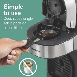 Hamilton Beach The Scoop Single Serve Coffee Maker with Removable Reservoir