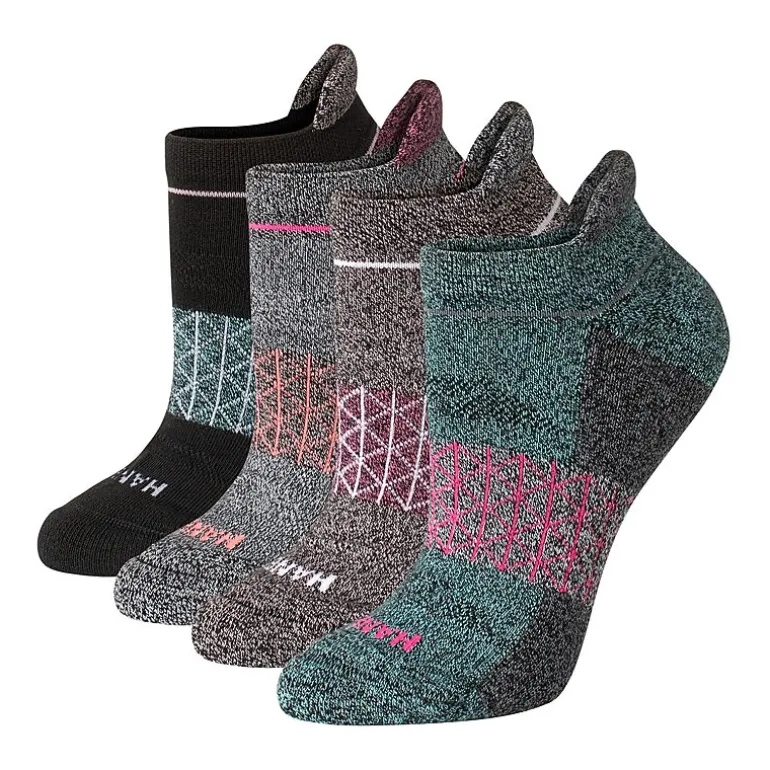 Hanes Absolute Active Heel Tab Womens 4 Pair No Show Socks