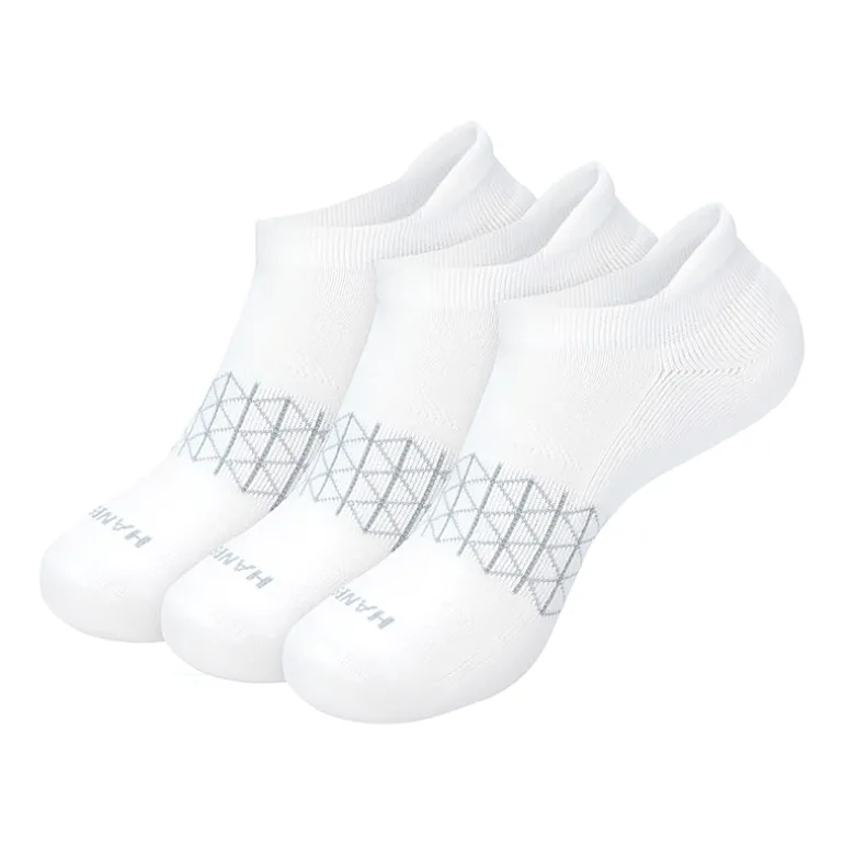 Hanes Absolute Heel Tab Mens Multi-Pack 3 Pair No Show Socks