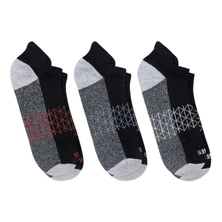 Hanes Absolute Heel Tab Mens Multi-Pack 3 Pair No Show Socks