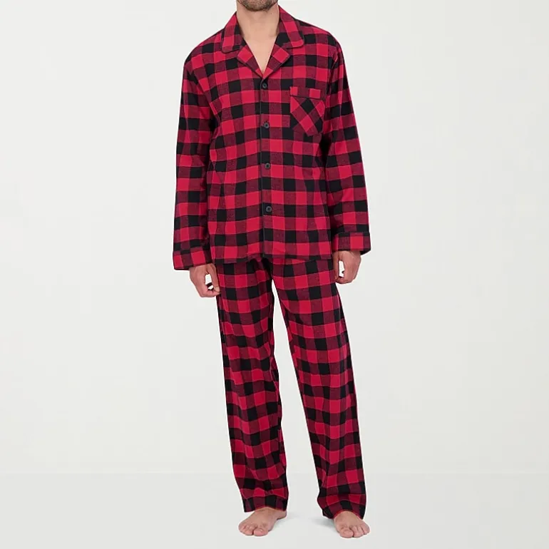 Hanes Big and Tall Mans Mens Flannel Pajama Set