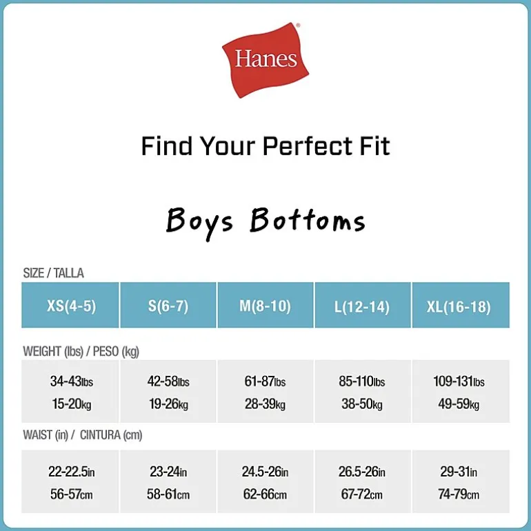 Hanes Big Kid Boys 5 Pack Boxer Briefs Bu3bp5
