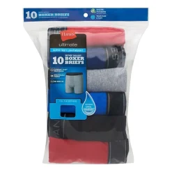 Hanes Big Kid Boys 10 Pack Boxer Briefs Bubf10