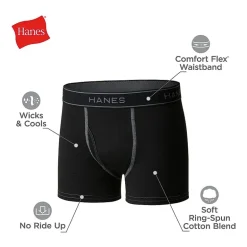 Hanes Big Kid Boys 10 Pack Boxer Briefs Bubf10