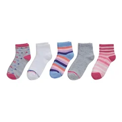 Hanes Big Kid Girls Multi-Pack 10 Pair Low Cut Socks