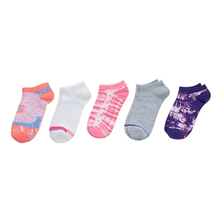 Hanes Big Kid Girls Multi-Pack 10 Pair Low Cut Socks