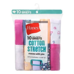 Hanes Big Kid Girls 10 Pack Briefs Gucsb1